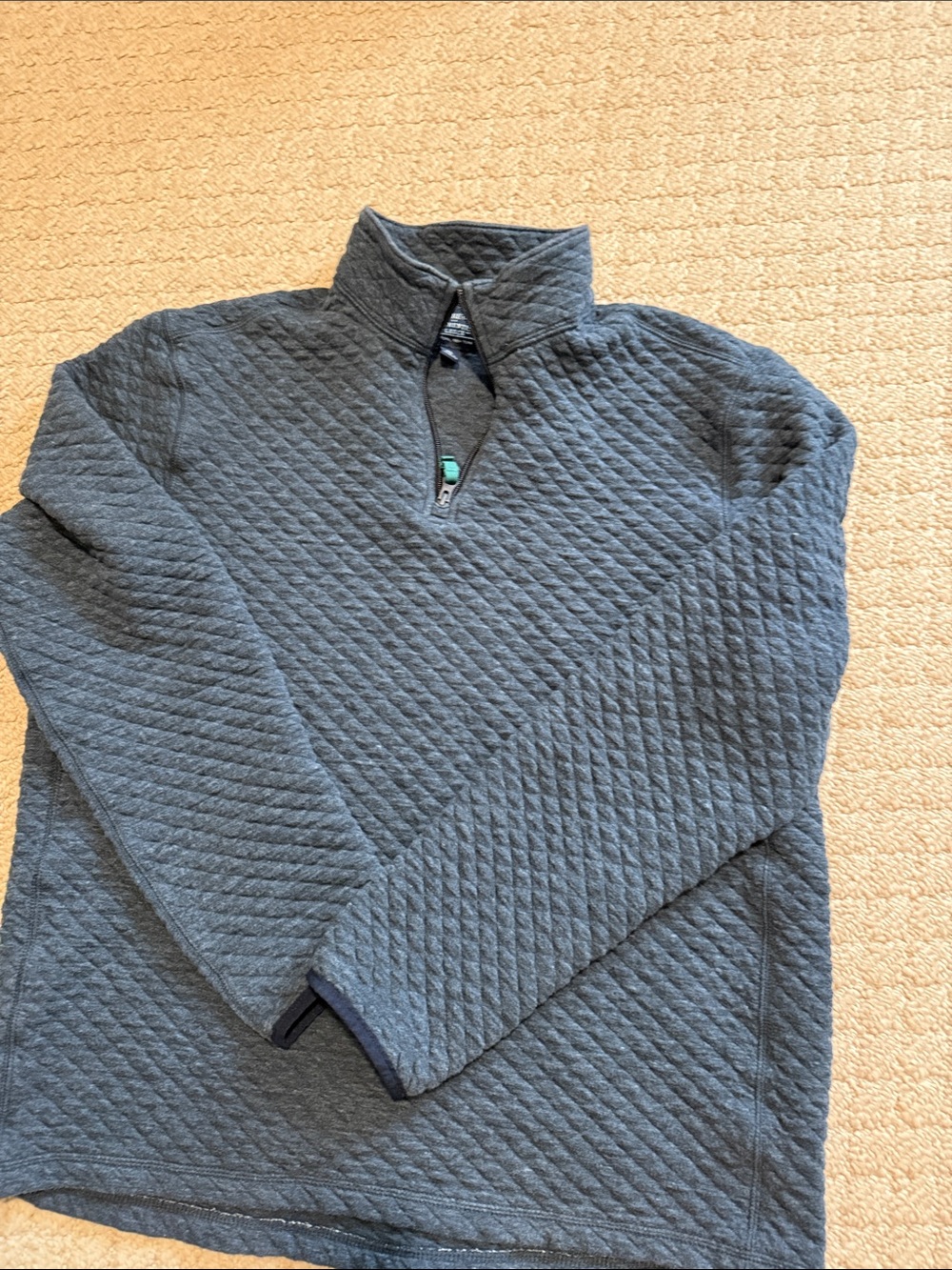 J. Crew Factory Men's bQuilted Half-Zip Sweater - Dk Blue